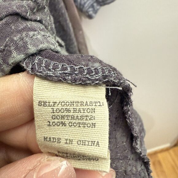 gimmicks bke Woman's Medium Patch Work Bohemian Hippie Peasant Lace Flowy Top - Picture 5 of 8